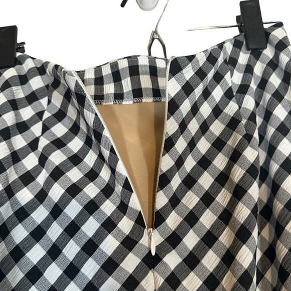 Rumer Black & White Checked Plaid High Front Slit Bisou Maxi Skirt Women Sz S - Picture 9 of 12